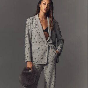 Maeve Beaded Single-Breasted Blazer